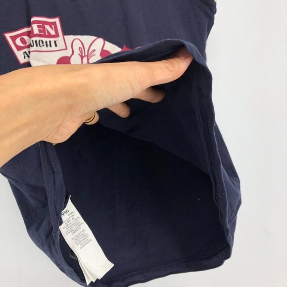 MNG Jeans Disney Minnie Mouse Bowlville Navy Sleeveless graphic t-Shirt size S - Picture 7 of 13